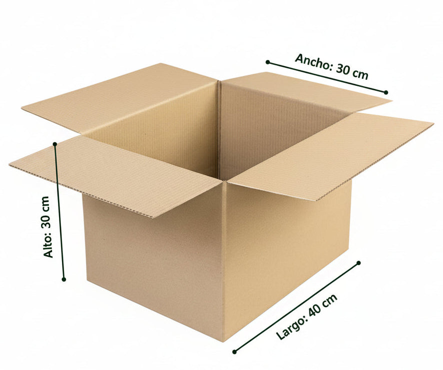 Caja de Cartón Multi-altura 40x30x30 Pack 25 Uni