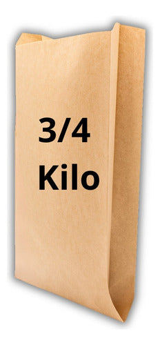Saco De Papel Kraft 3/4 Kg 100u.