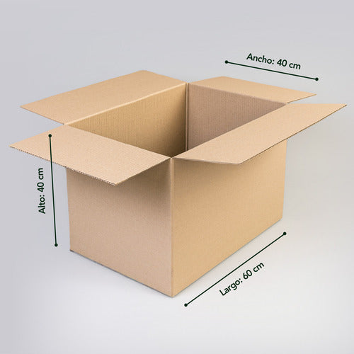 Cajas De Cartón 60x40x40cm - Pack 100 Uni