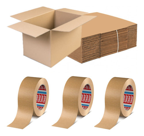 Pack Mudanza 10un. 60x40x40cm 3 Cintas Kraft