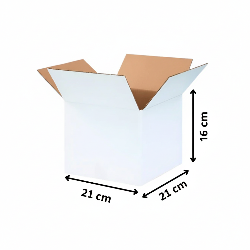 Caja Blanca en 21x21x16 - Resistente 17C Pack 25 u.
