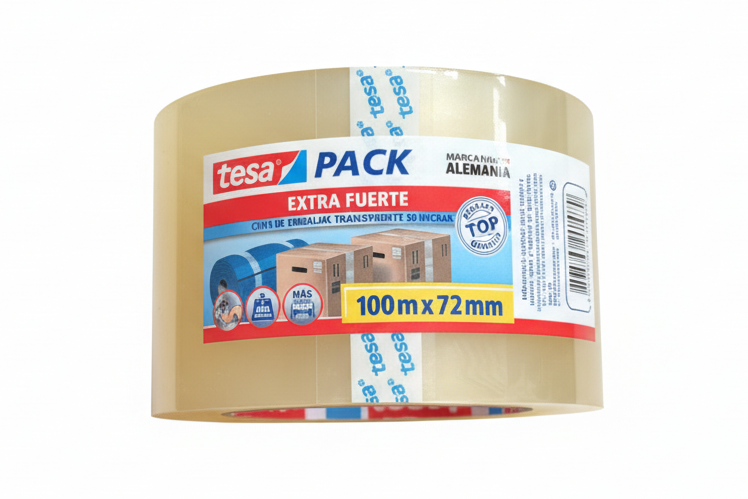 Cinta Embalaje Tesa Transparente 40mic 72mm X 100mts Resistente