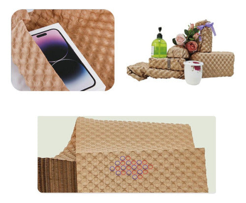 Hojas De Papel Burbuja Kraft En 50x40cm  Pack 100 Hojas