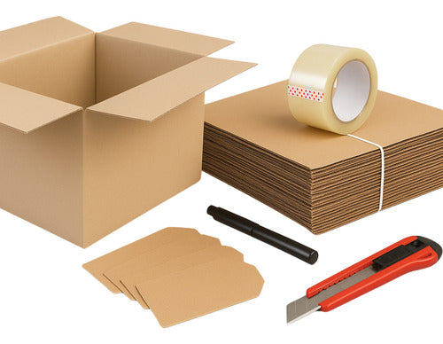 Cajas Para Mudanza 60x40x40 Pack 10u. Resistentes + Cinta