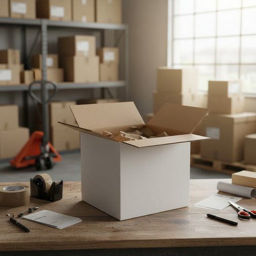 Caja Blanca en 20x20x15 - Resistente 17C Pack 25 u.